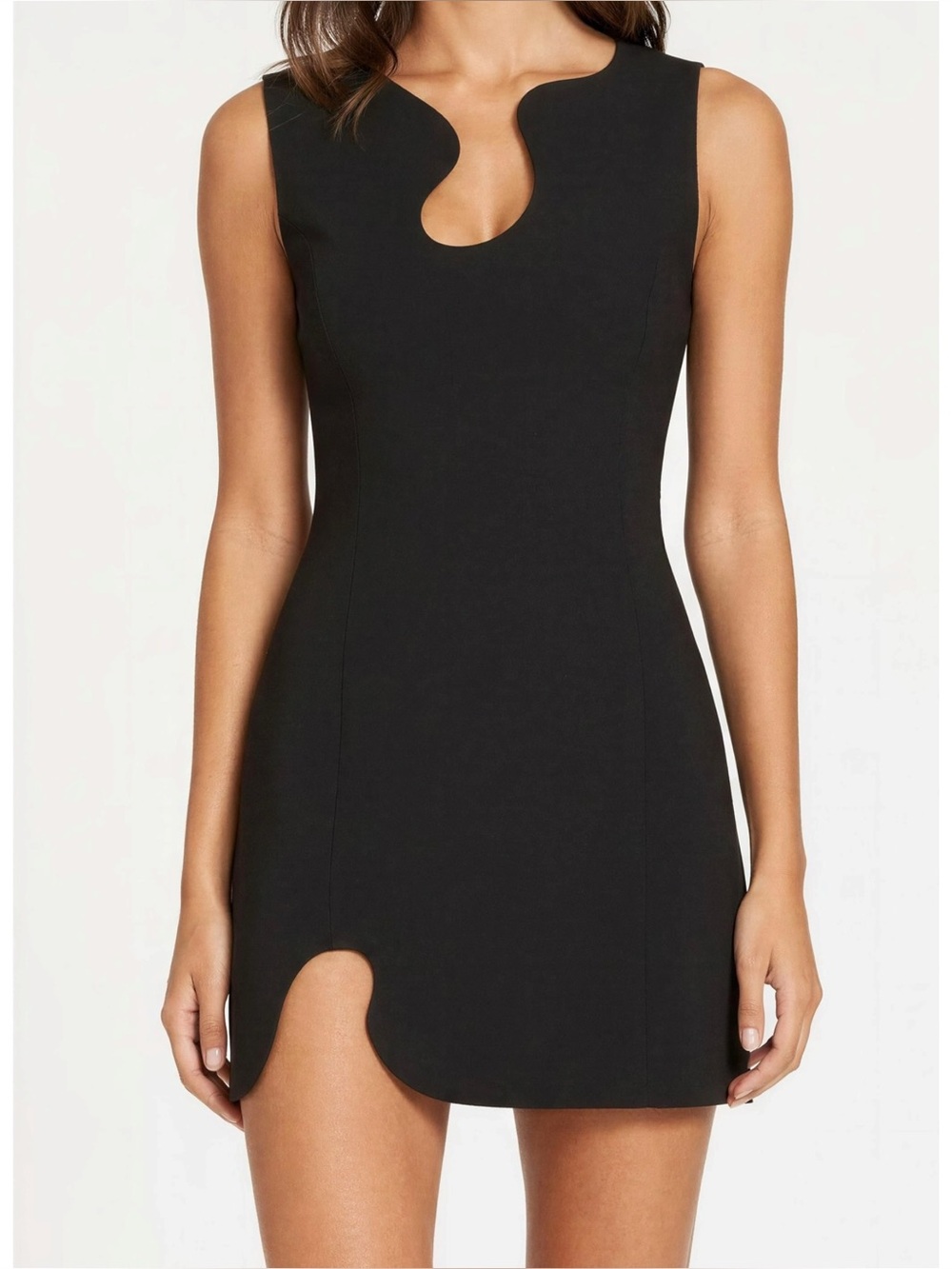 NEW AMANDA UPRICHARD Puzzle Mini Dress, Black, Large